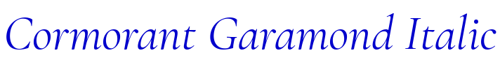 Cormorant Garamond Italic шрифт